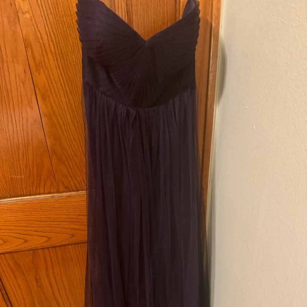 Jenny Yoo Aiden Deep Purple Formal Chiffon Dress Size 4